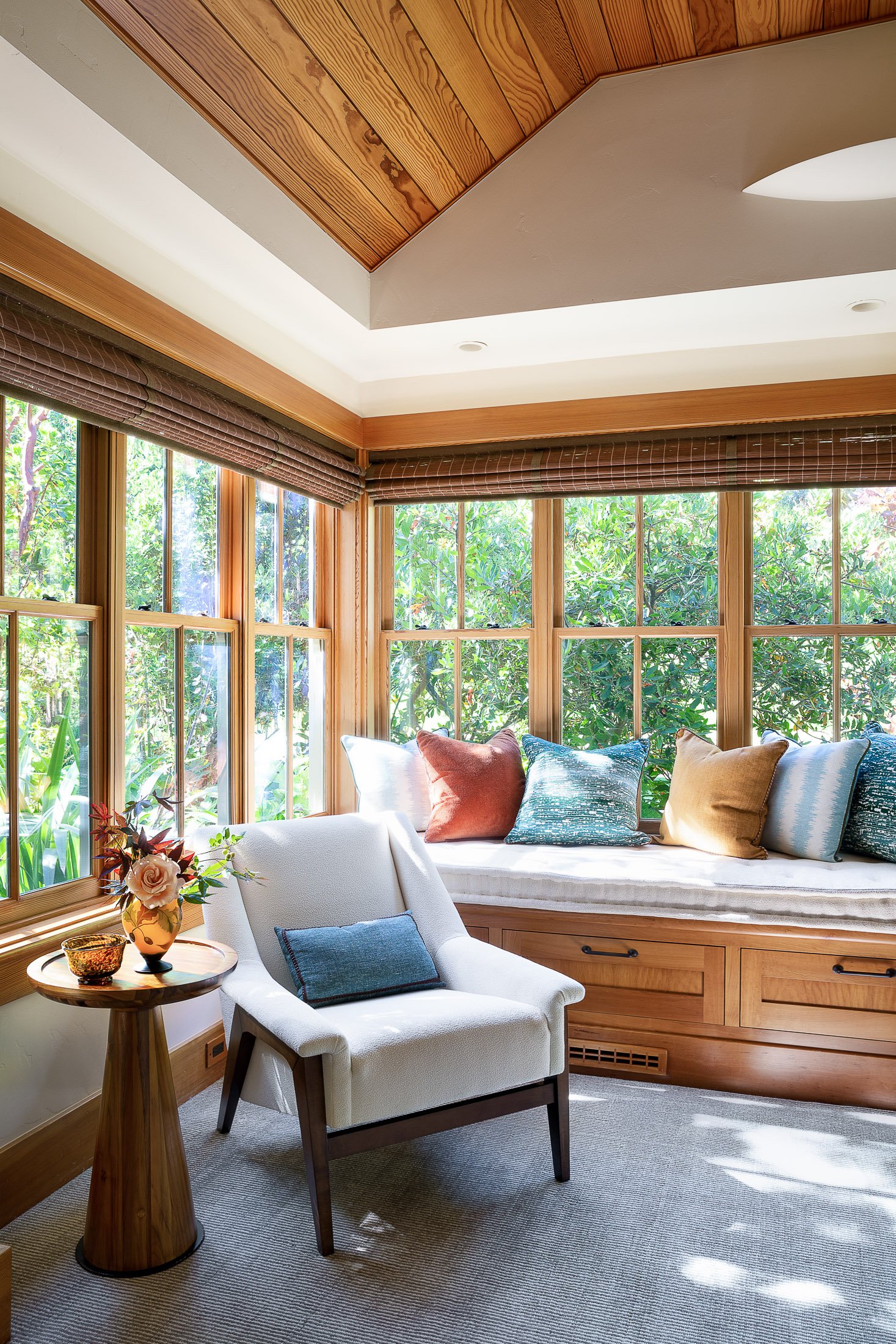 Cozy Sunroom with Natural Light in a Primary Bedroom in Woodside, CA