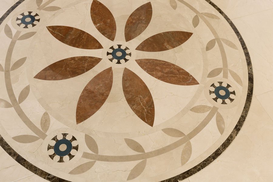 Decorative Floor Medallion in Palm Desert, CA Home