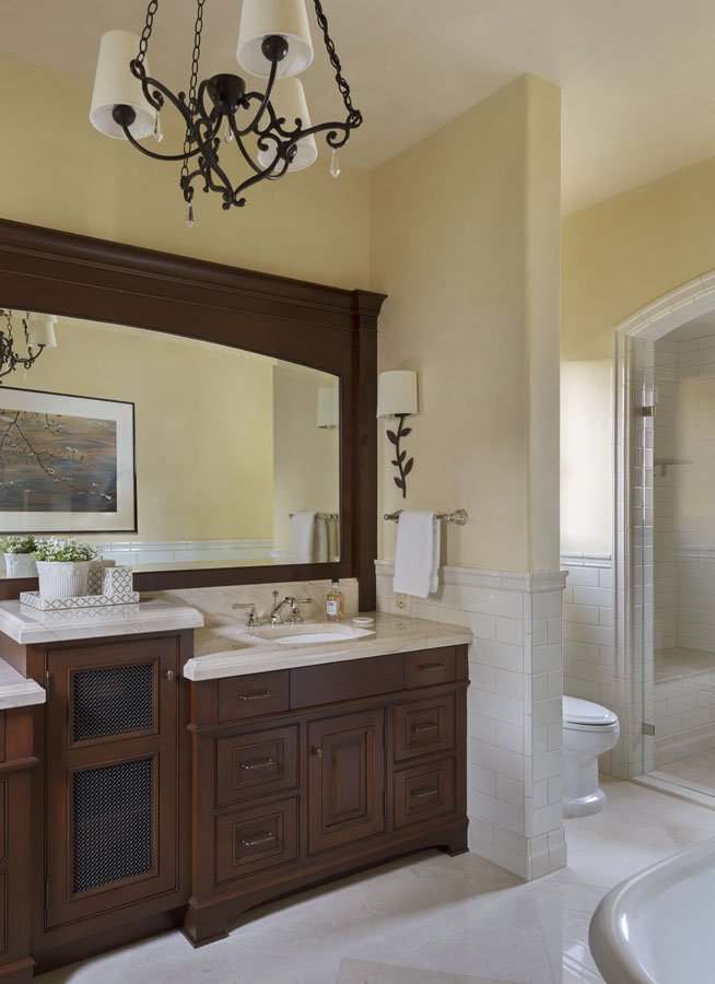 Luxury Bathroom with Double Vanity in Palm Desert, CA Home