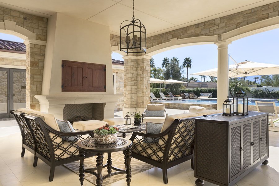 Elegant Outdoor Living Area in Palm Desert, CA  Home