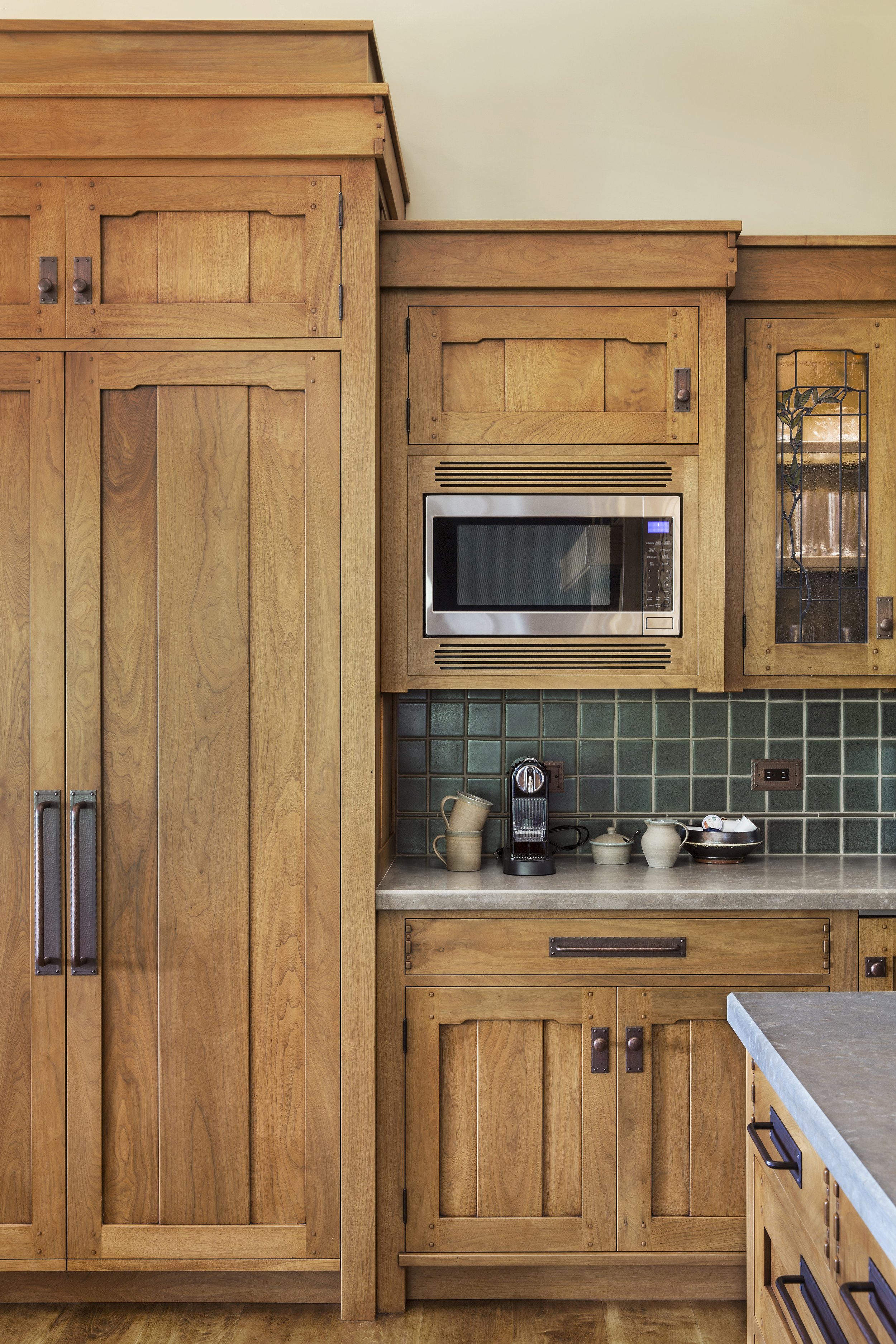 Tahoe Martis Camp, CA Kitchen with Wooden Fridge