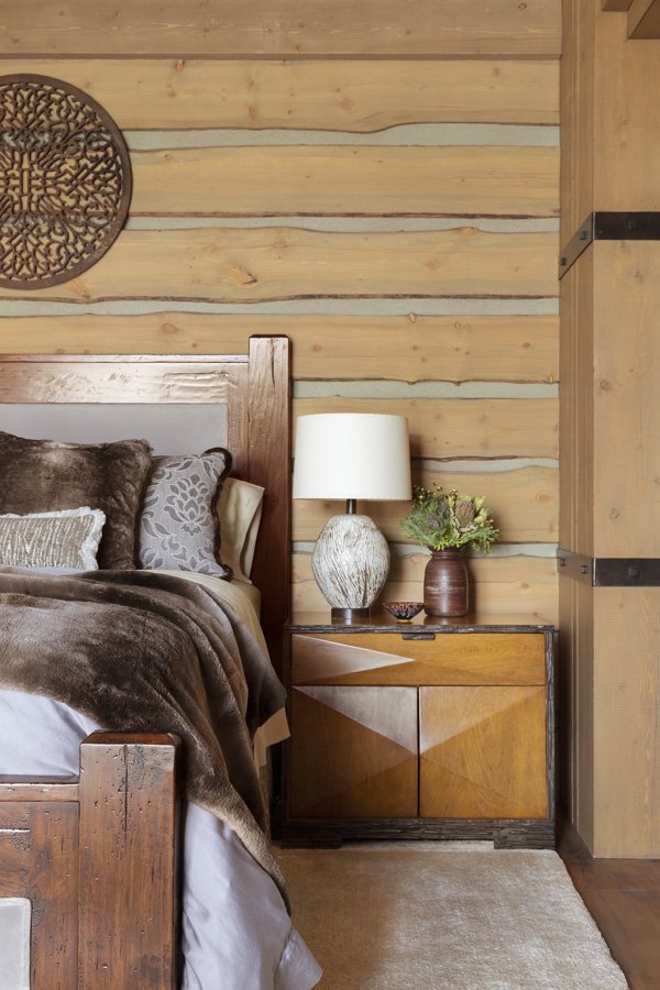 Master Bedroom Bedside Detail in Mammoth Lakes, CA