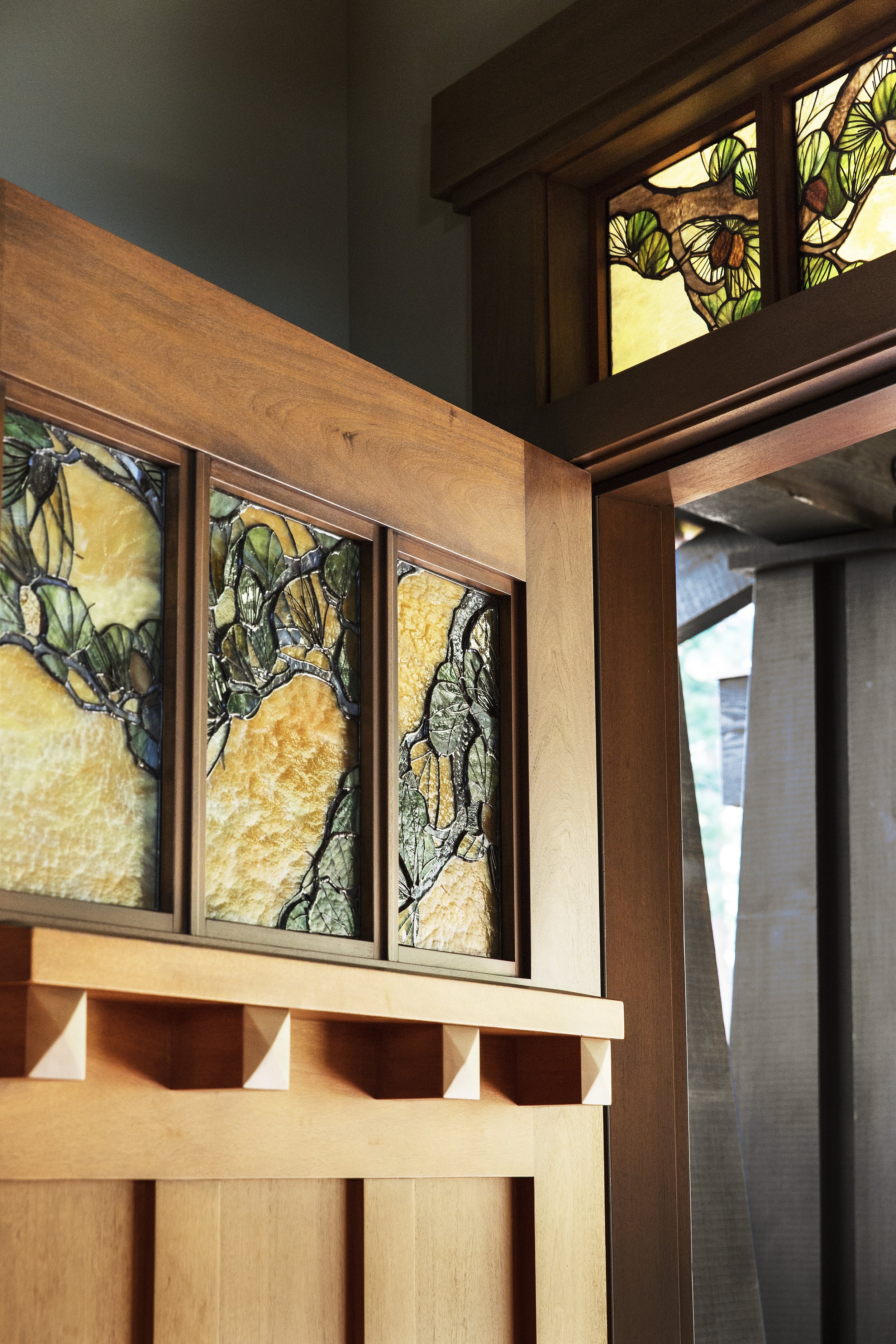 Tahoe Martis Camp, CA Front Door Detail Stained Glass