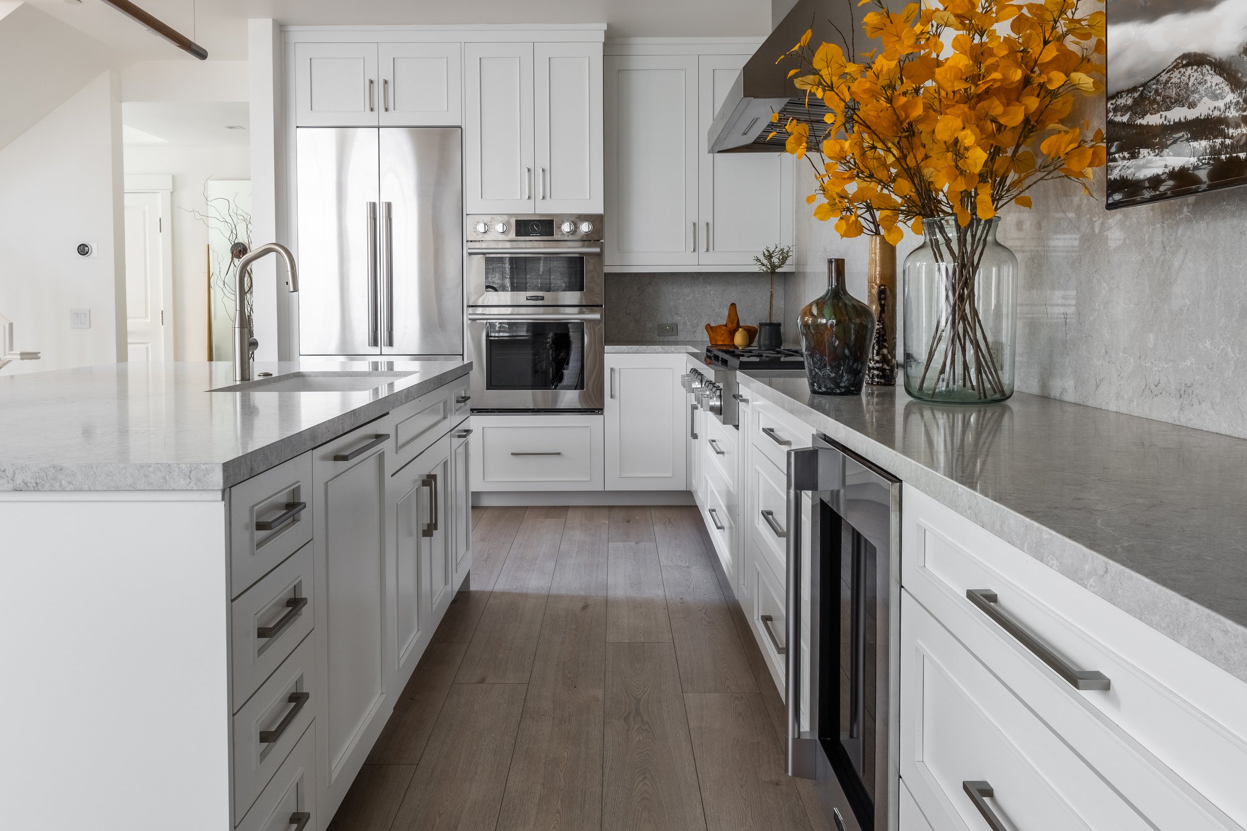 Juniper Crest in Mammoth Lakes, CA Kitchen Remodel - Sleek Cabinetry and Stainless Steel Appliances