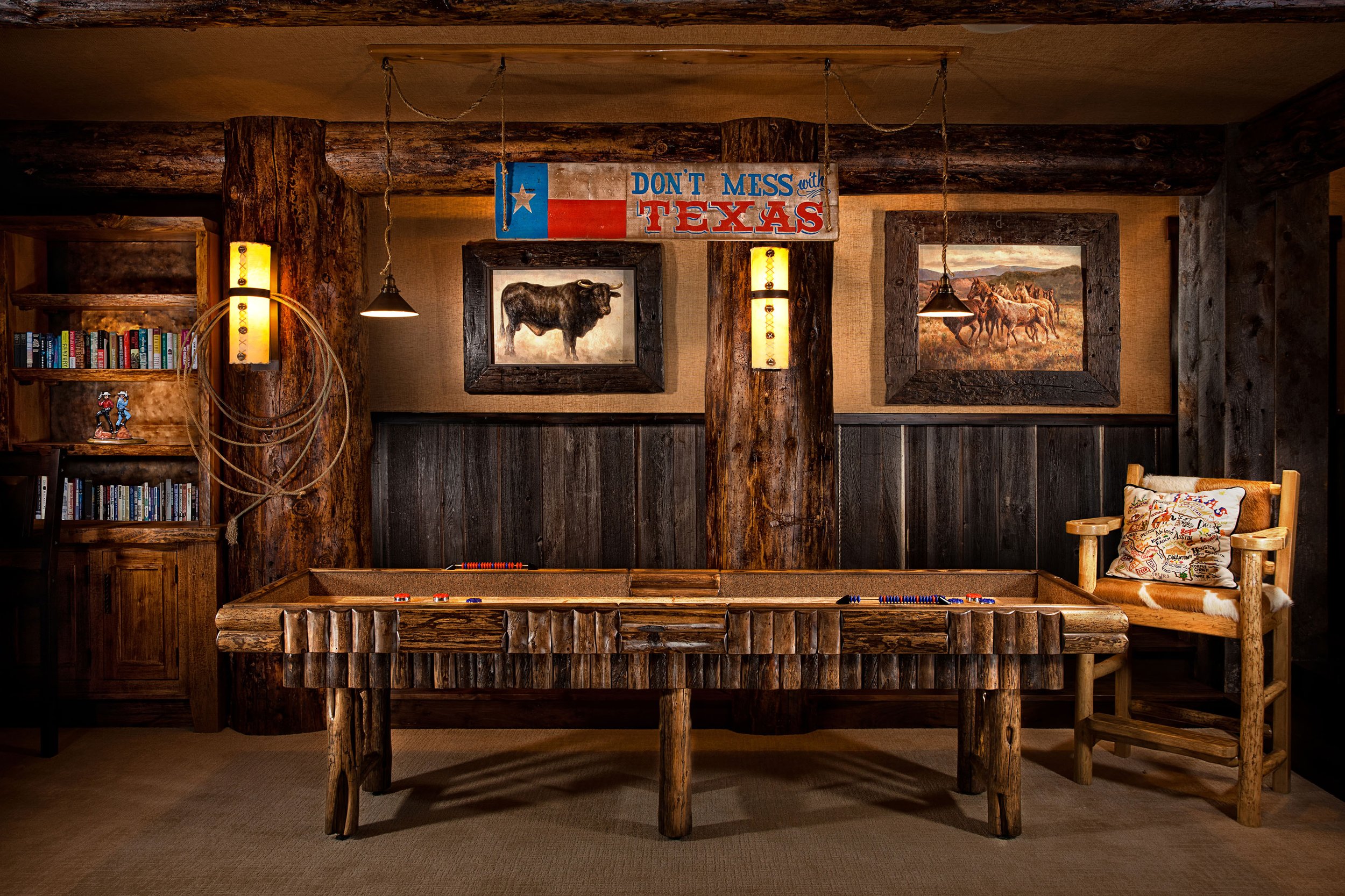 Rustic Mountain Western Game Room in Mammoth Lakes, CA