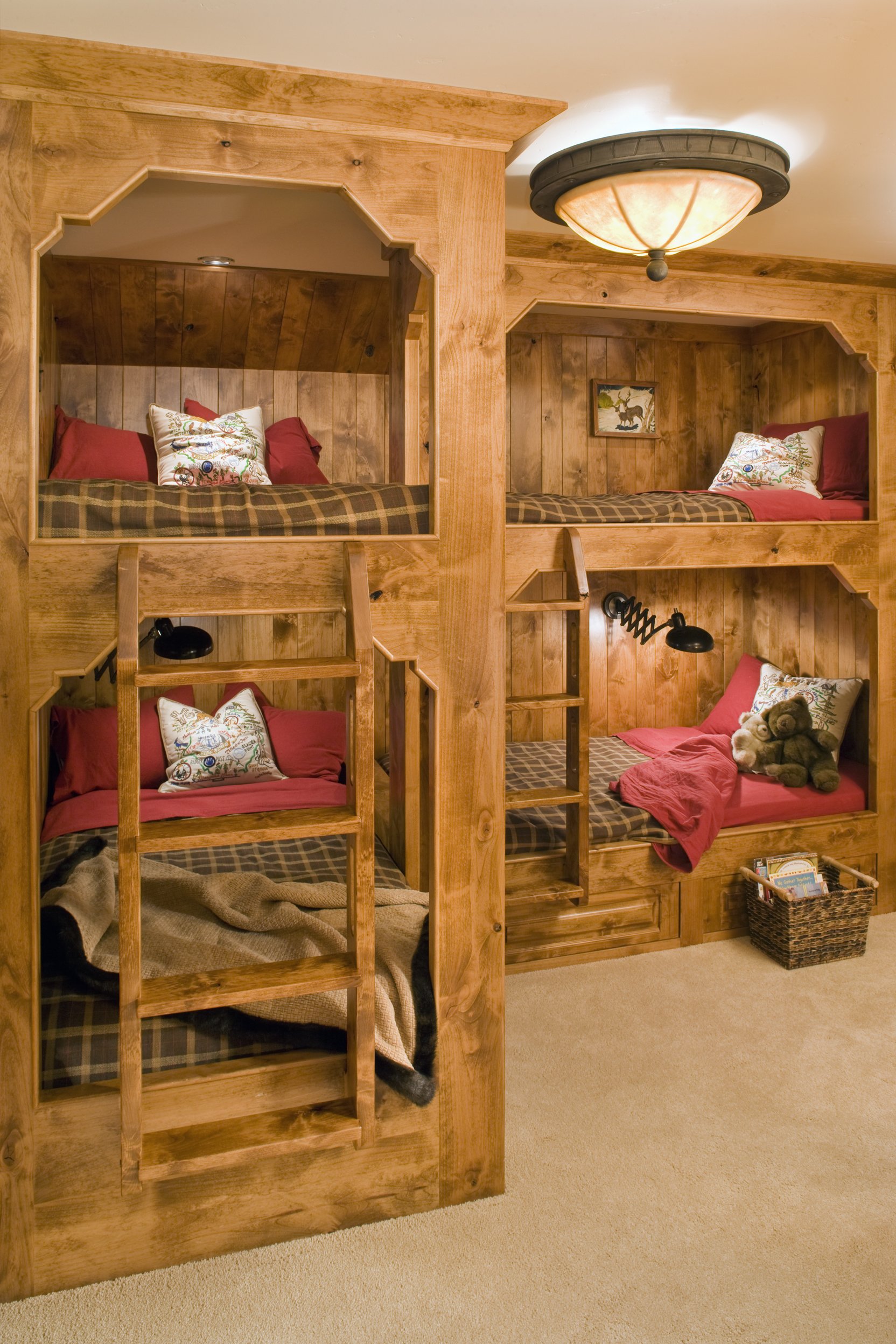 Custom Made Kids Bunk Bed Room In Mammoth Lakes, CA