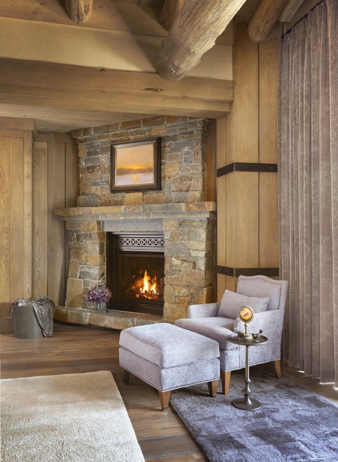 Modern Rustic Seating Area Mammoth Lakes, CA