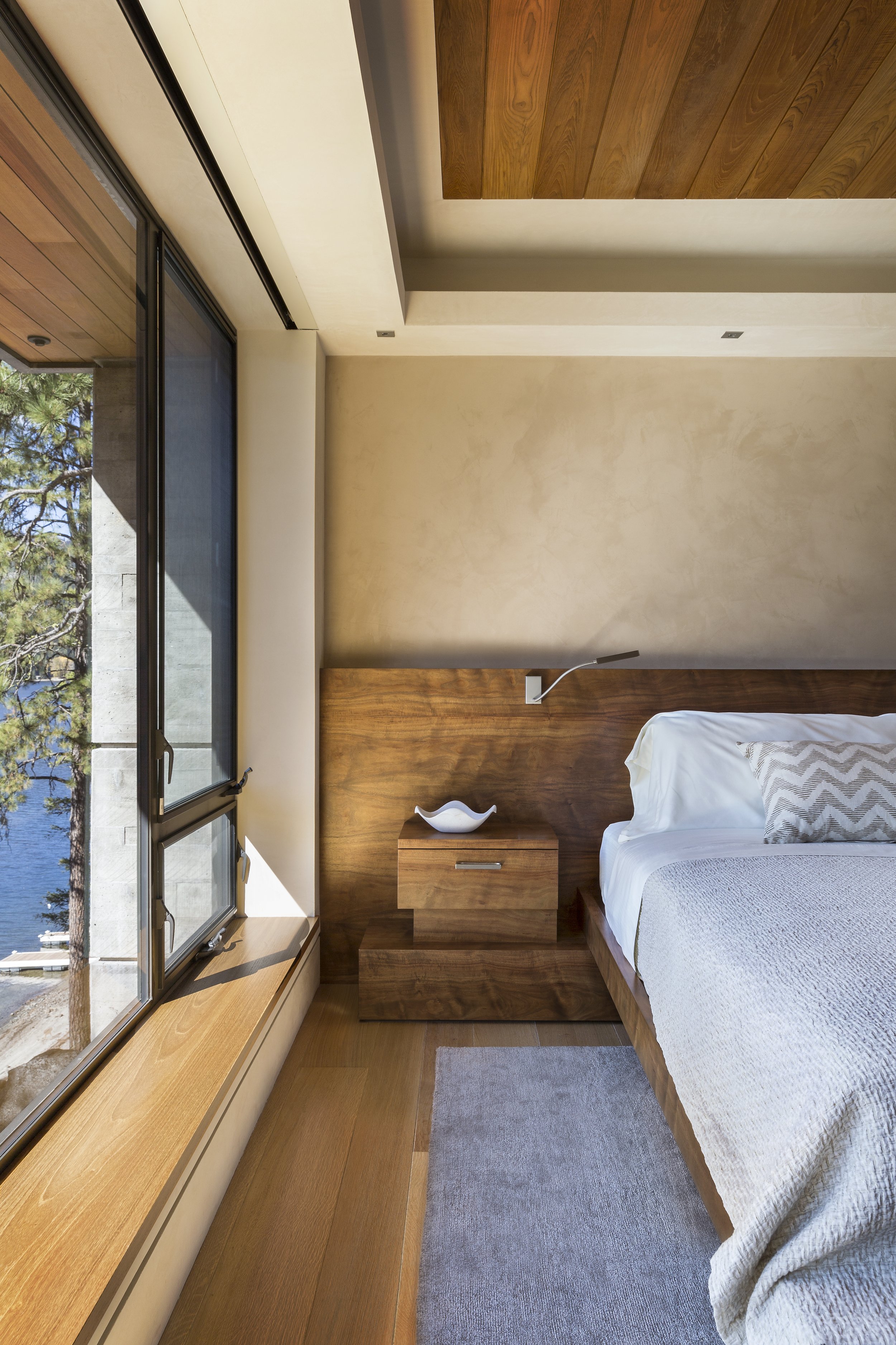 Guest Bedroom with Nightstands and Large Window in McCall, Idaho