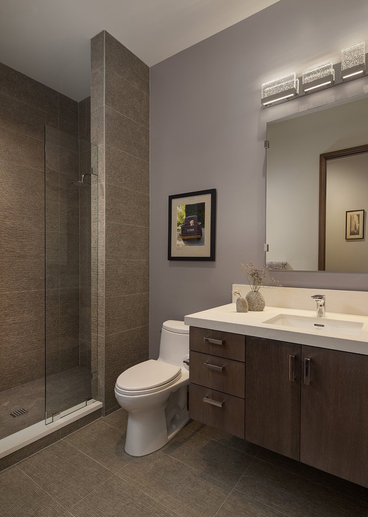 Rustic Modern Mountain Bathroom with Vanity  in Mammoth Lakes, CA