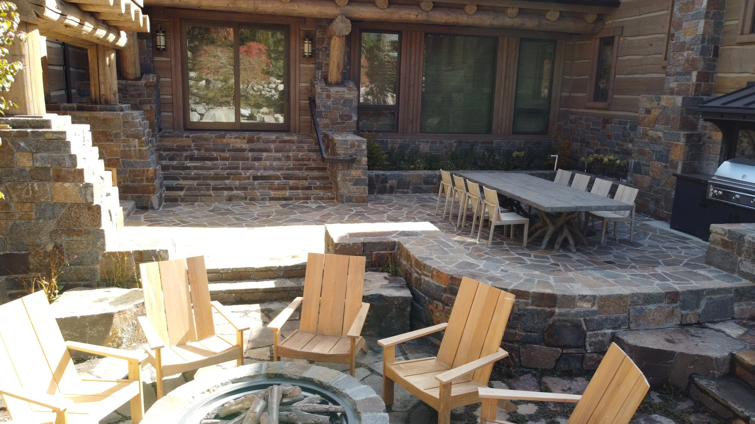 Outdoor Patio in Custom Built Mammoth Lakes, CA Home