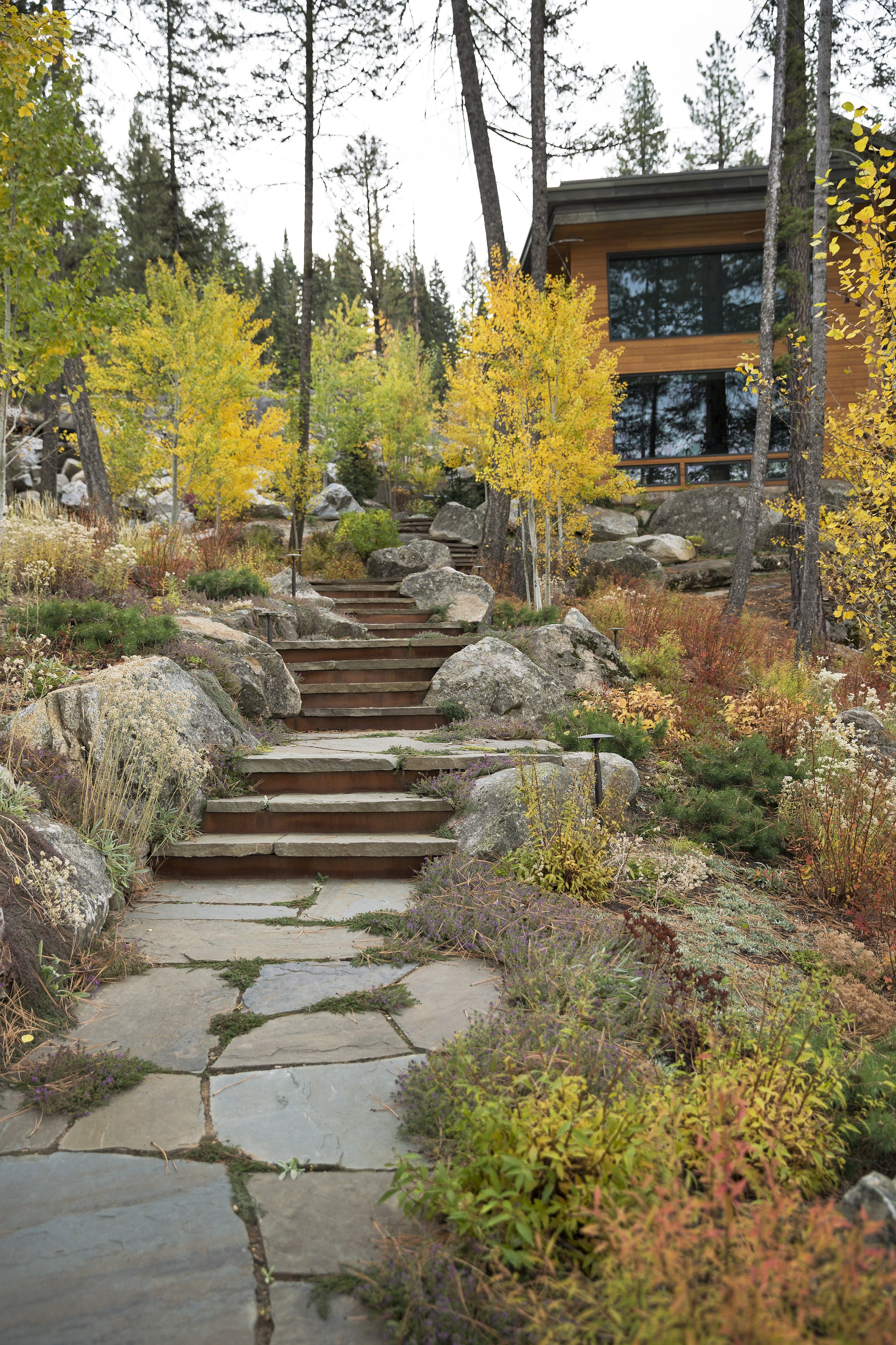Outdoor Patio Steps in McCall , Idaho